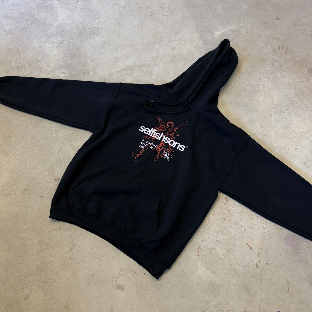 distressed selfish hoodie
