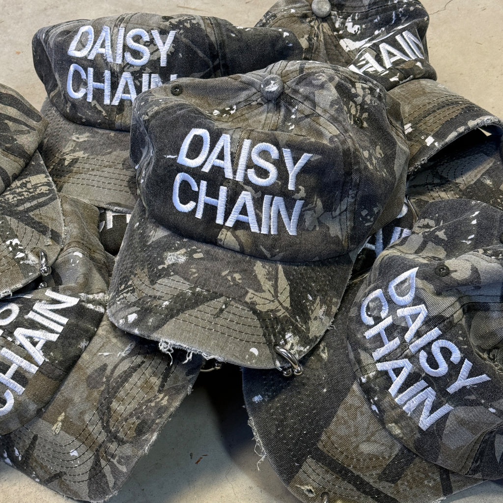 daisy chain distressed cap