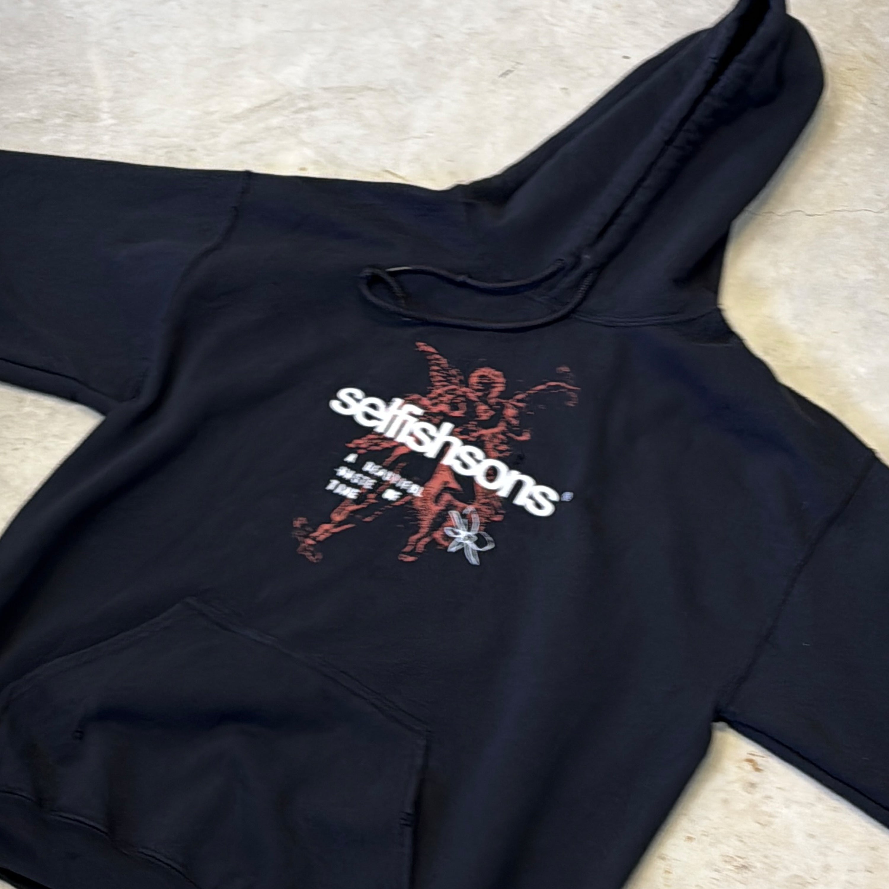 distressed selfish hoodie