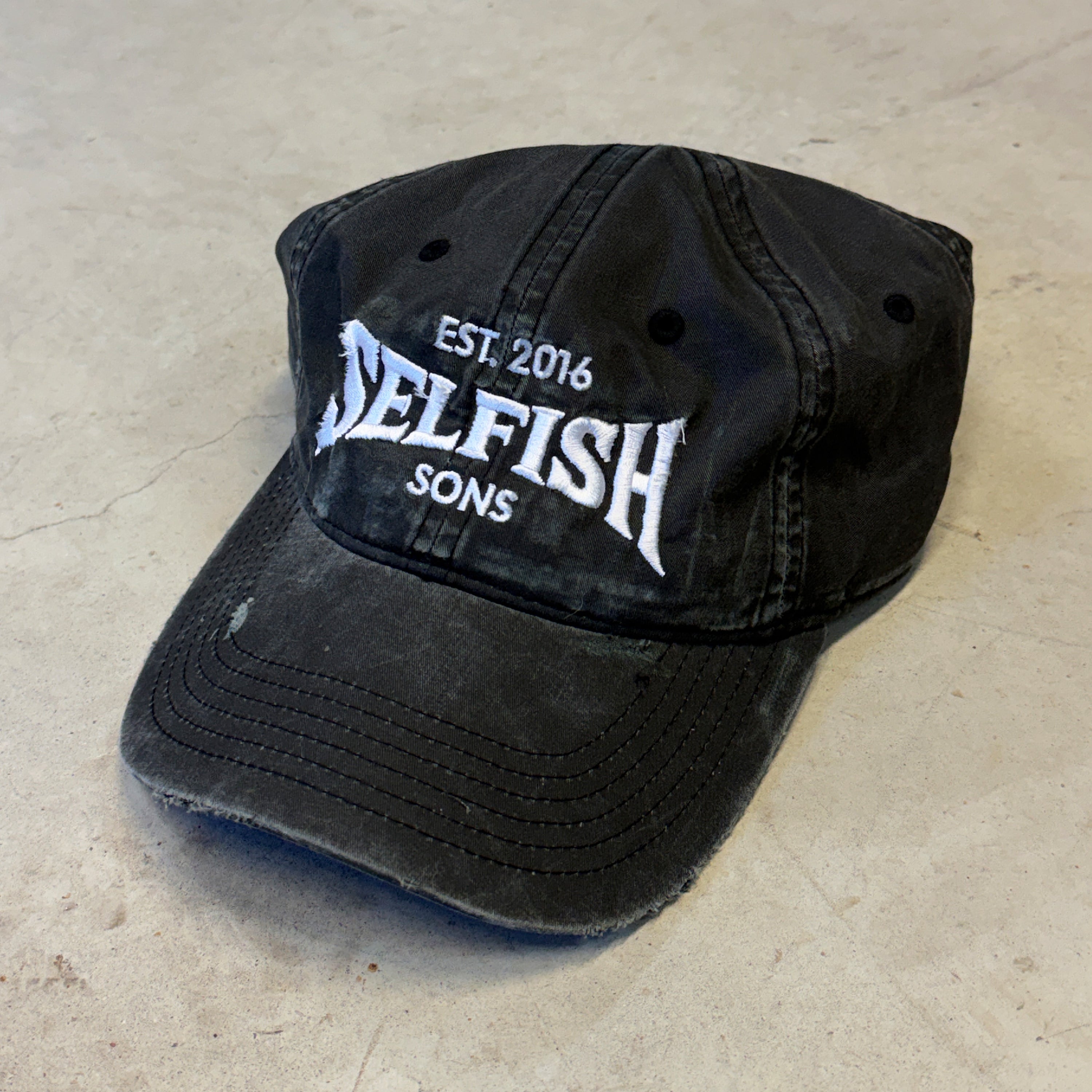 selfish distressed cap