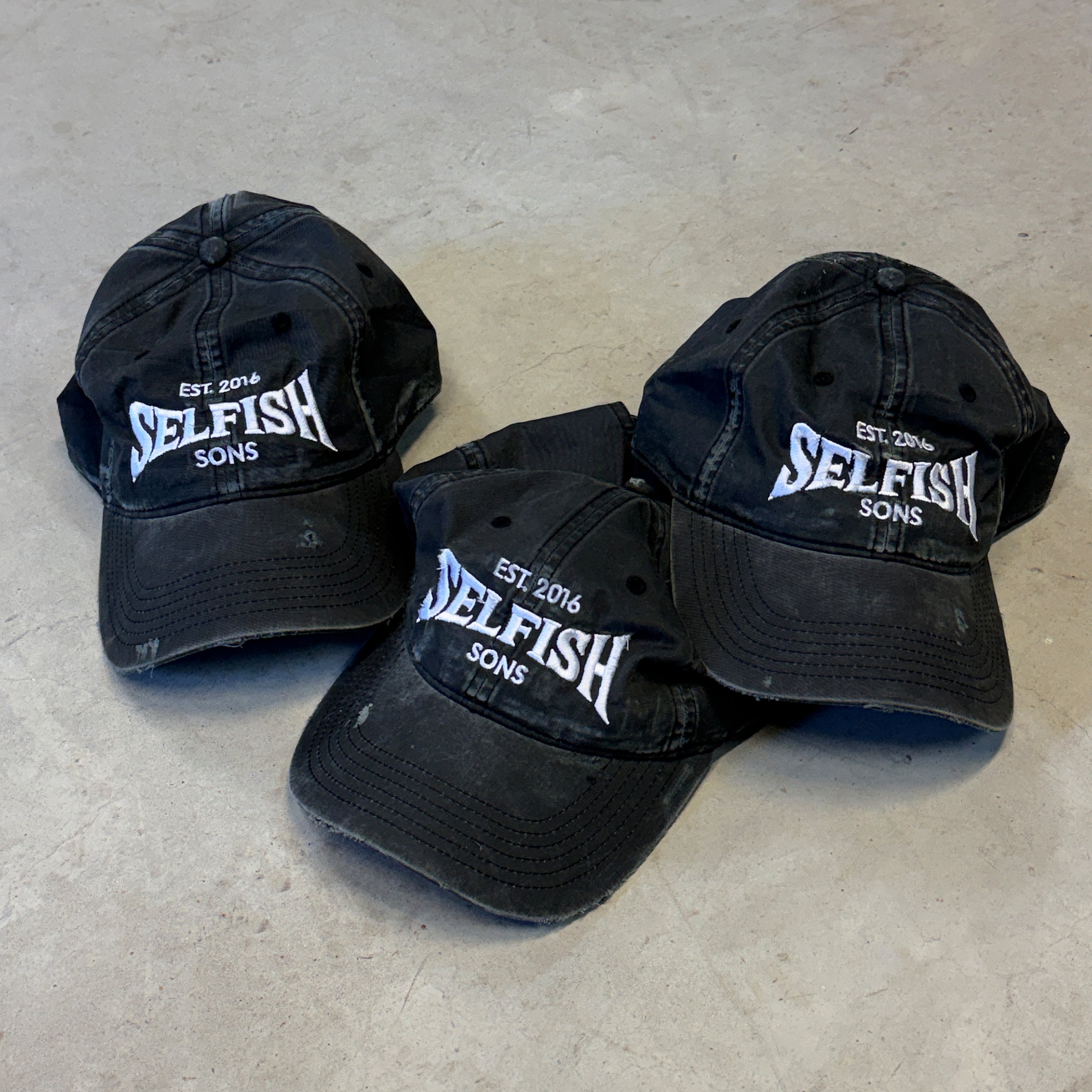 selfish distressed cap